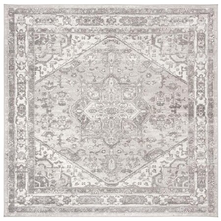 Safavieh 9 x 9 ft. Brentwood Power Loomed Square Area Rug Cream & Grey BNT852B-9SQ